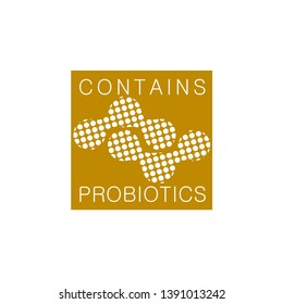 Probiotics logo. Bacteria logo. Concept of healthy nutrition ingredient for therapeutic purposes. Simple flat style trend modern logotype graphic design isolated