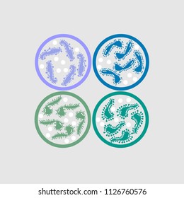 Probiotics logo. Concept of healthy nutrition ingredient for therapeutic purposes. simple flat style trend modern logotype graphic design isolated on white background