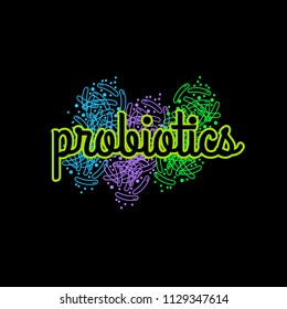 Probiotics logo. Concept of healthy nutrition ingredient for therapeutic purposes. simple flat style trend modern logotype graphic design isolated
