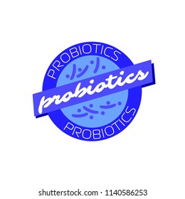 Probiotics logo. Concept of healthy nutrition ingredient for therapeutic purposes. simple flat style trend modern logotype graphic design isolated
