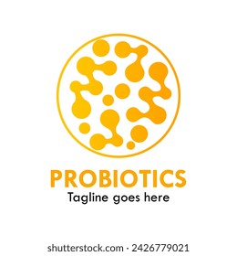 Probiotics logo design template illustration