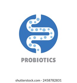 Probiotics Logo auf weißem Hintergrund. Vektorgrafik