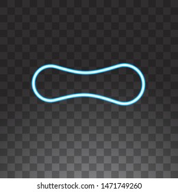 Probiotics neon bacterias On Transparent Background. Therapeutic bacteria organisms. Healthy nutrition ingredien. Vector illustration