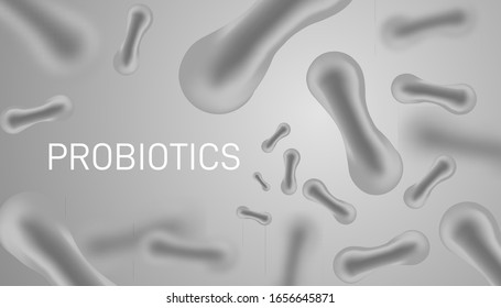 Probiotics and prebiotics. Normal gram-positive anaerobic microflora background. Modern science technology medicine allergy immunity thearment