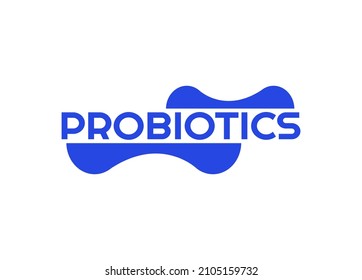 Probiotics sign on white background