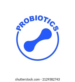 Probiotics sign on white background