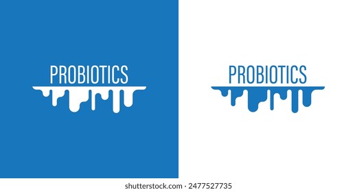Signo de probióticos sobre fondo blanco