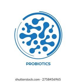 Probiotics sign on white background