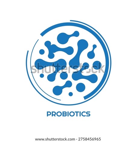 Probiotics sign on white background