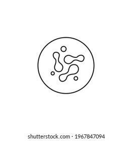 Probiotics simple thin line icon vector illustration