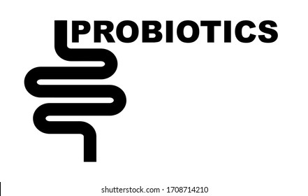 Fondo de texto de los probióticos. Microorganismo probiótico