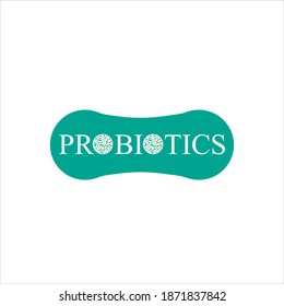 Probiotics vector background, lacto bacteria supplement, correct nutrition and digestion healthcare Probiotcis micro lactobacillus acidophilus cells on white backdrop for prebiotic food package design