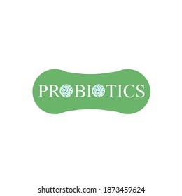 Probiotics vector background, lacto bacteria supplement, correct nutrition and digestion healthcare Probiotcis micro lactobacillus acidophilus cells on white backdrop for prebiotic food package design