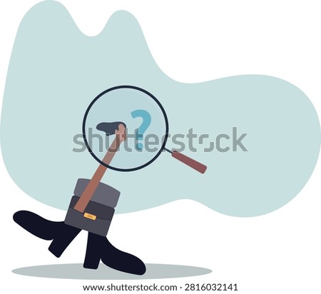 Problem analysis, analyze information to find solution or answer, solving problem or trouble, human life and situation.vector illustration.