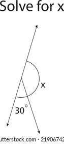 find the value of x in each of the following angles