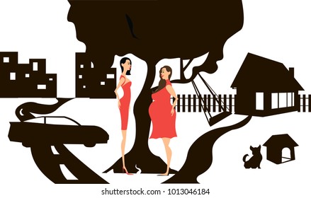 the problem of choice: career or maternity. Pregnancy or business?