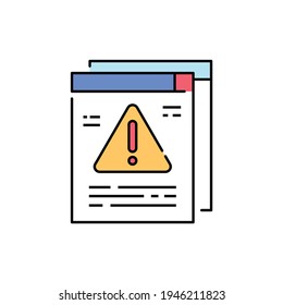 Problem color line icon. Pictogram for web page, mobile app, promo. UI UX GUI design element. Editable stroke.