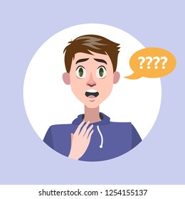 Problem with communication. Speaking trouble. Symptom of disease. Hard to understand. Isolated flat vector illustration