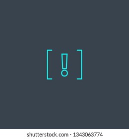 problem concept blue line icon. Simple thin element on dark background. problem concept outline symbol design. Can be used for web and mobile UI/UX