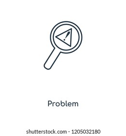 Problem concept line icon. Linear Problem concept outline symbol design. This simple element illustration can be used for web and mobile UI/UX.