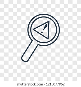 Problem concept vector linear icon isolated on transparent background, Problem concept transparency concept in outline style