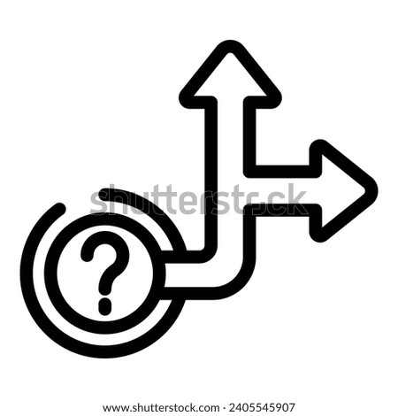 Problem decision making icon outline vector. Problem solving way. Perspective analysis option