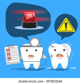 Problem of dental disease. Serious disease diagnosis. Poor health teeth.