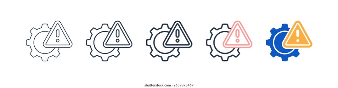 Problema diferentes iconos de estilo establecen la Ilustración vectorial.