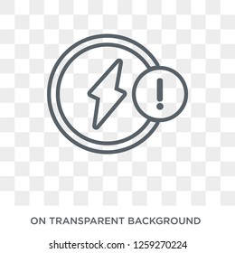 Problem electric icon. Trendy flat vector Problem electric icon on transparent background from Insurance collection. High quality filled Problem electric symbol use for web and mobile