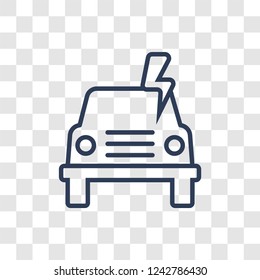 Problem electric icon. Trendy linear Problem electric logo concept on transparent background from Insurance collection