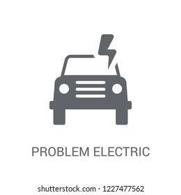 Problem electric icon. Trendy Problem electric logo concept on white background from Insurance collection. Suitable for use on web apps, mobile apps and print media.