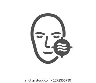 Problem face skin icon. Need facial care sign. Target symbol. Quality design element. Classic style icon. Vector