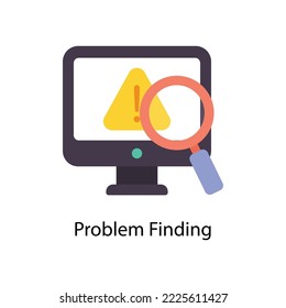 Problem Finding  vector Flat  Icons. Simple stock illustration