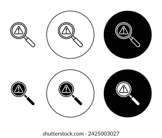 Problem Finding Vector Illustration Set. Discover Solutions of Fraud Sign in suitable for apps and websites UI design style.