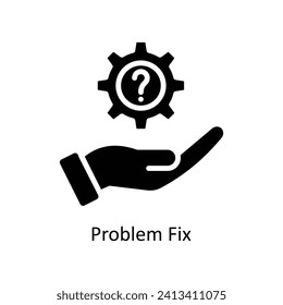 problem fix vector  Solid  Icon  Design illustration. Business And Management Symbol on White background EPS 10 File