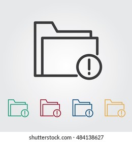 problem folder icon vector