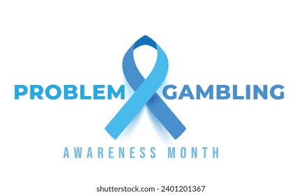 Problem Gambling Awareness Month. background, banner, card, poster, template. Vector illustration.  