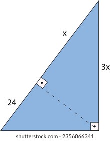 Problem in geometry to find the value of variables using metric relations in a right triangle