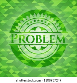  Problem green mosaic emblem