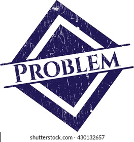Sello de estilo de grunge de problema