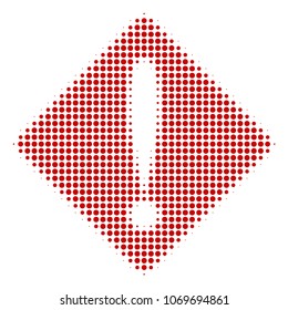 Problem halftone vector icon. Illustration style is dotted iconic Problem icon symbol on a white background. Halftone matrix is circle points.