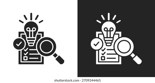 Icono De Problema En Estilo De Glifo Blanco Y Negro