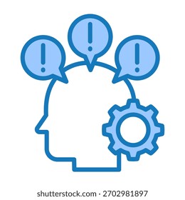 Problem Icon Blue Dualtone Design Vector Illustration