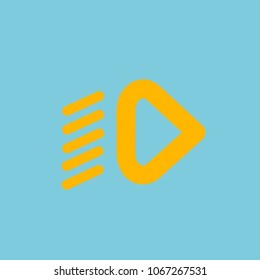  problem icon. Car dashboard sign. Flat vector illustration