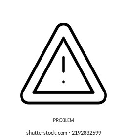 problem icon. Line Art Style Design Isolated On White Background