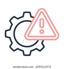 Ícone do problema Linha Cor Design Vetor Ilustração