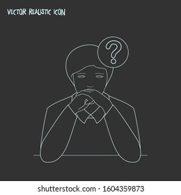 Problem icon line element. Vector illustration of problem icon line isolated on clean background for your web mobile app logo design.
