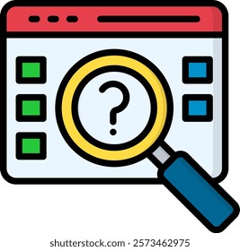 Problem Icon Lineal Color Vector Illustration