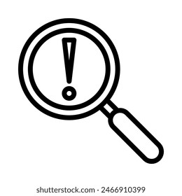 Problem icon or logo illustration outline black style	
