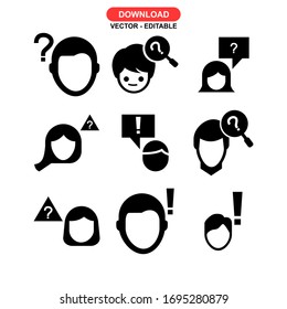 problem icon or logo isolated sign symbol vector illustration - Collection of high quality black style vector icons
